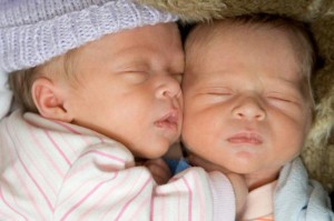 girl boy twins sleeping
